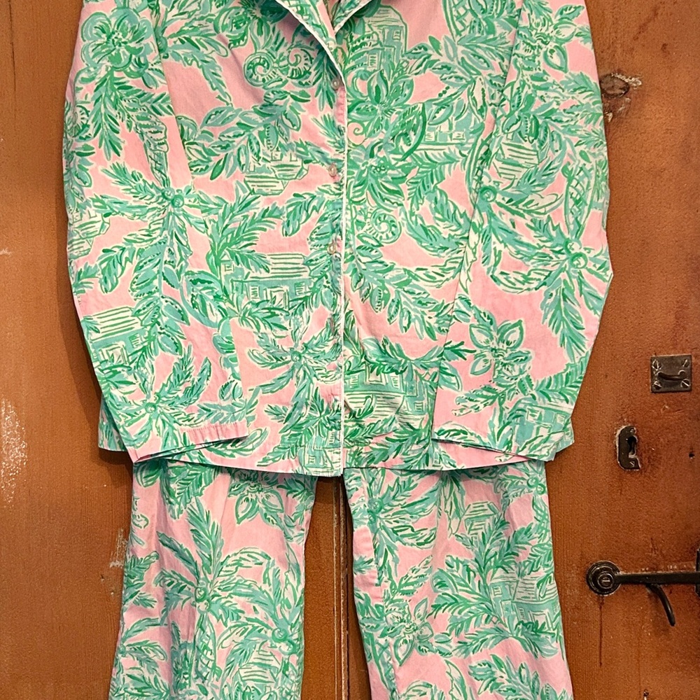 Tropical Green and Pink Pajamas